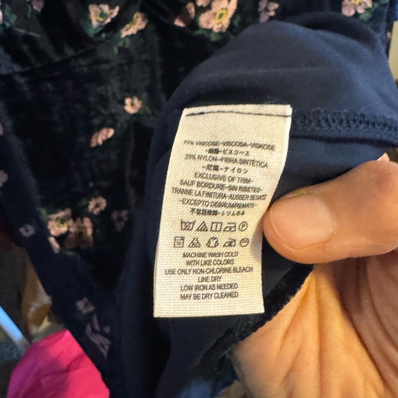 Free People floral velvet ruched front dress size 10 NWT - Picture 12 of 13